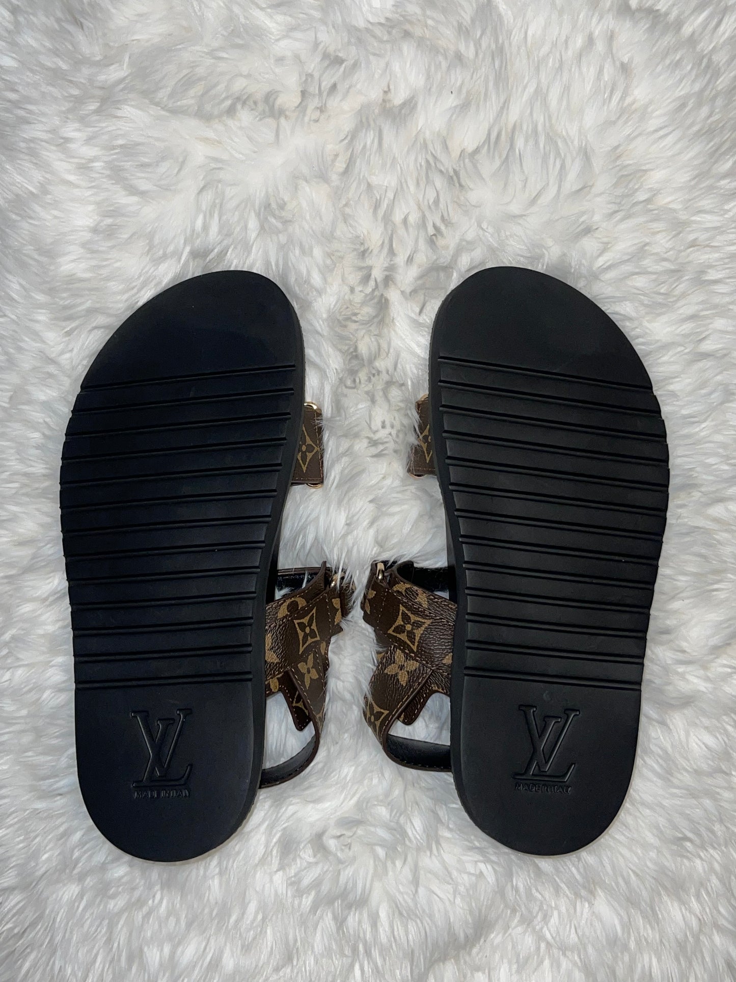Louis Vuitton Sunset Flat Comfort Sandals Monogram Brown