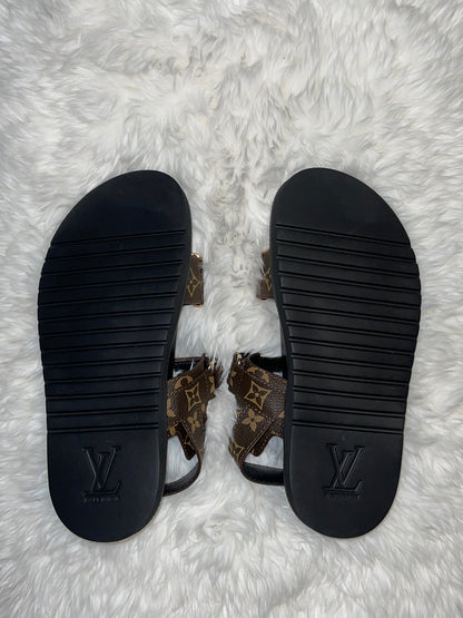 Louis Vuitton Sunset Flat Comfort Sandals Monogram Brown