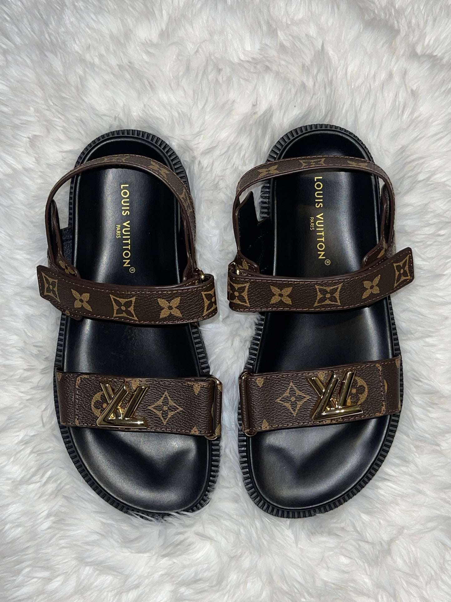 Louis Vuitton Sunset Flat Comfort Sandals Monogram Brown