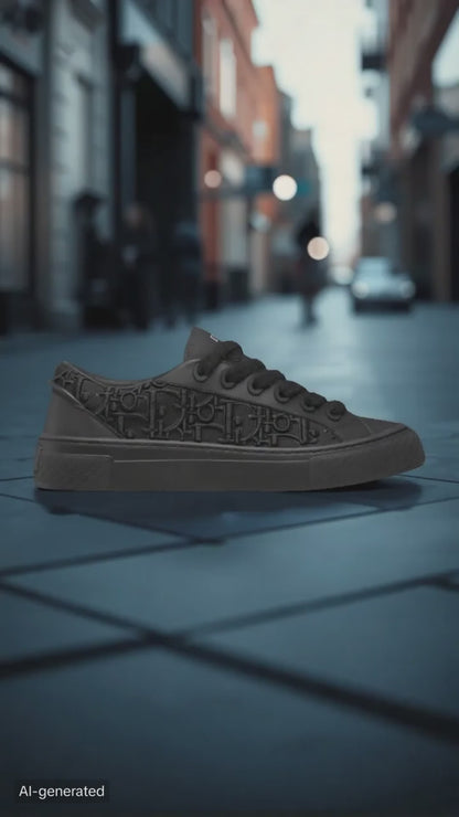 Black B33-Inspired Low Top Sneakers